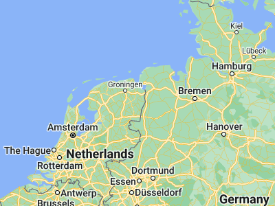 Map showing location of Stadskanaal (52.98947, 6.9504)