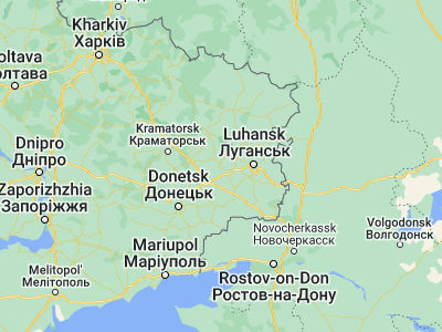 Map showing location of Stakhanov (48.56818, 38.64352)