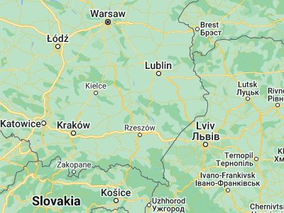 Map showing location of Stalowa Wola (50.58286, 22.05334)
