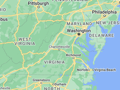 Map showing location of Stanardsville (38.29735, -78.44001)
