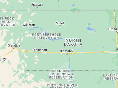 Map showing location of Stanton (47.32111, -101.38155)