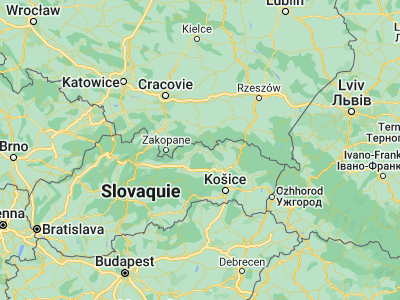 Map showing location of Stará ľubovňa (49.29859, 20.6862)