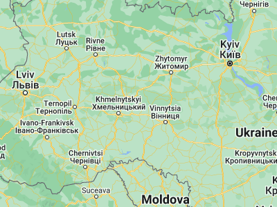 Map showing location of Stara Synyava (49.60318, 27.61909)