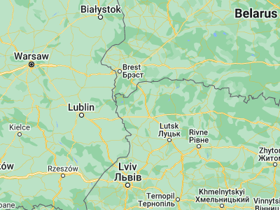 Map showing location of Stara Vyzhivka (51.43762, 24.43997)