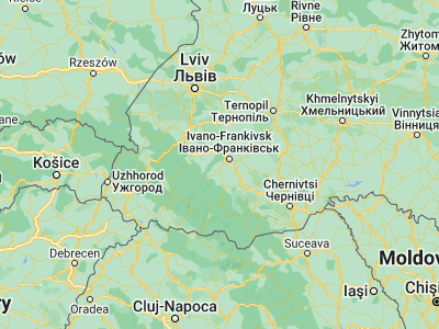 Map showing location of Stari Bohorodchany (48.83361, 24.5243)