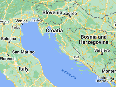 Map showing location of Stari Grad (44.43, 15.06222)
