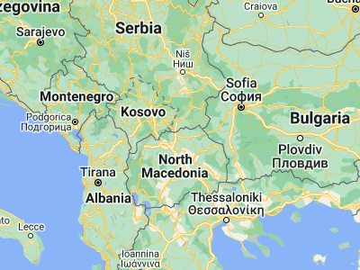 Map showing location of Старо Нагоричане (42.19806, 21.82861)