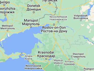 Map showing location of Starominskaya (46.53, 39.04972)