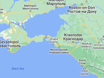 Map showing location of Starotitarovskaya (45.21938, 37.15476)