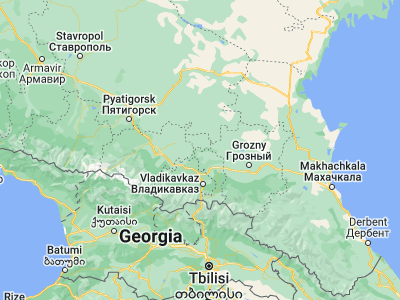 Map showing location of Staryy Malgobek (43.54437, 44.59592)