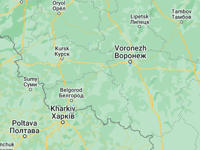 Map showing location of Staryy Oskol (51.29667, 37.84167)