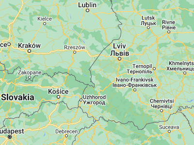 Map showing location of Staryy Sambor (49.43856, 23.00056)