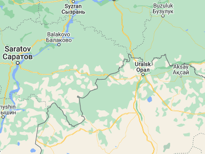Map showing location of Staryye Ozinki (51.1786, 49.6769)