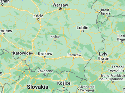 Map showing location of Staszów (50.56307, 21.16593)