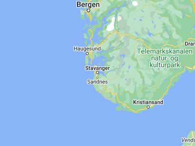 Map showing location of Stavanger (58.97005, 5.73332)