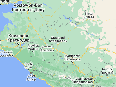 Map showing location of Stavropol’ (45.0428, 41.9734)