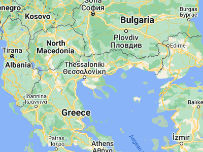 Map showing location of Stavrós (40.66667, 23.7)