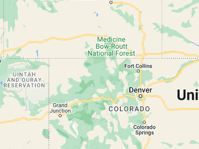 Map showing location of Steamboat Springs (40.48498, -106.83172)