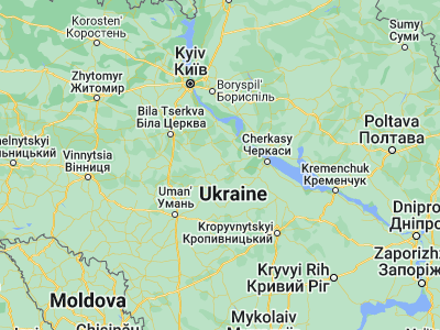 Map showing location of Steblëv (49.40186, 31.09764)