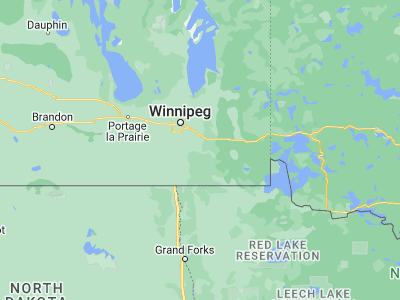 Map showing location of Steinbach (49.52579, -96.68451)