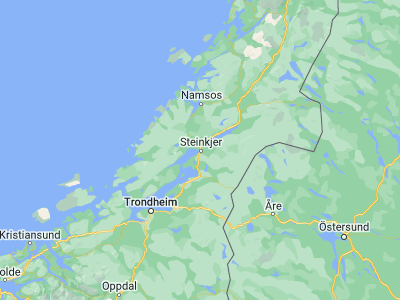 Map showing location of Steinkjer (64.01487, 11.49537)