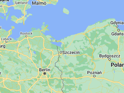 Map showing location of Stepnica (53.65187, 14.62555)