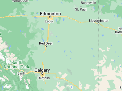 Map showing location of Stettler (52.31683, -112.71861)