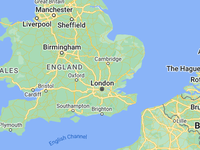 Map showing location of Stevenage (51.90224, -0.20256)