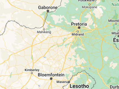 Map showing location of Stilfontein (-26.84493, 26.76829)