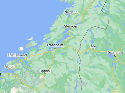 Map showing location of Stjørdal (63.46803, 10.91776)