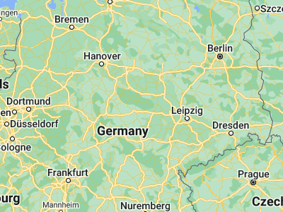 Map showing location of Stolberg (51.57426, 10.95582)