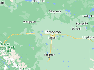 Map showing location of Stony Plain (53.53343, -114.00205)