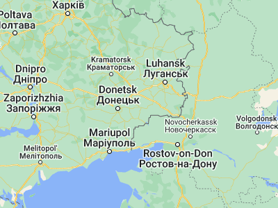 Map showing location of Stozhkovskoye (48.11333, 38.4925)