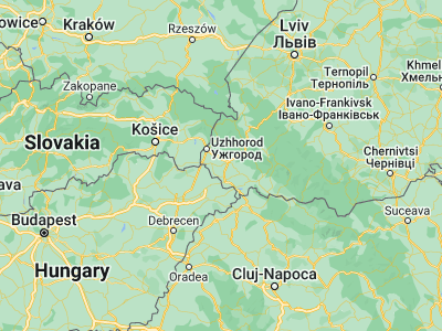 Map showing location of Strabychovo (48.39247, 22.54308)