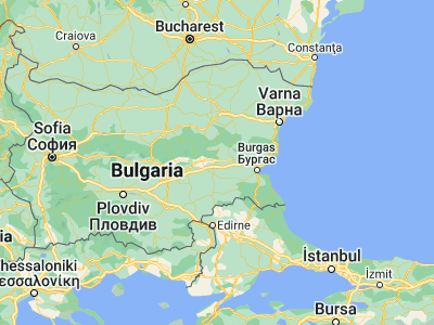 Map showing location of Straldzha (42.6, 26.68333)