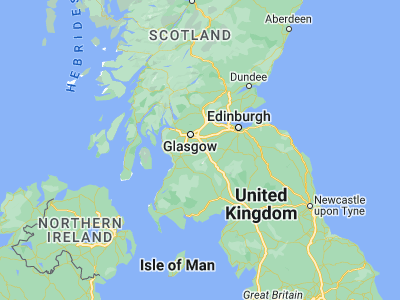 Map showing location of Strathaven (55.6771, -4.0668)
