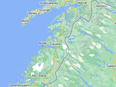 Map showing location of Straumen (67.34769, 15.60493)