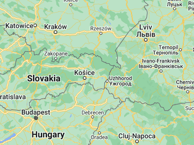 Map showing location of Strážske (48.8735, 21.83668)