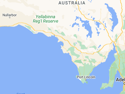 Map showing location of Streaky Bay (-32.79924, 134.21159)