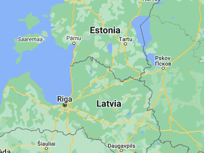 Map showing location of Strenči (57.62574, 25.68535)