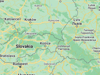 Map showing location of Stropkov (49.20211, 21.65216)