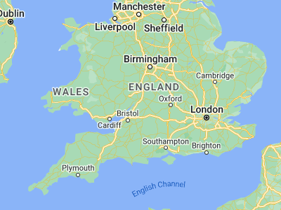 Map showing location of Stroud (51.75, -2.2)