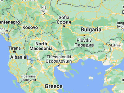 Map showing location of Strumyani (41.63333, 23.2)