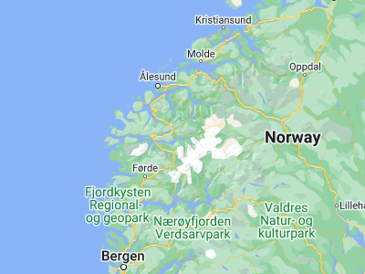 Map showing location of Stryn (61.90448, 6.72264)