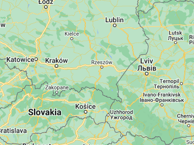 Map showing location of Strzyżów (49.87074, 21.79413)