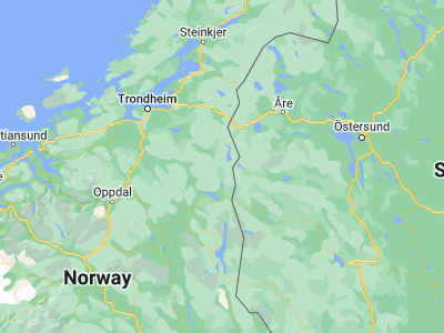 Map showing location of Stugudalen (62.90799, 11.89281)