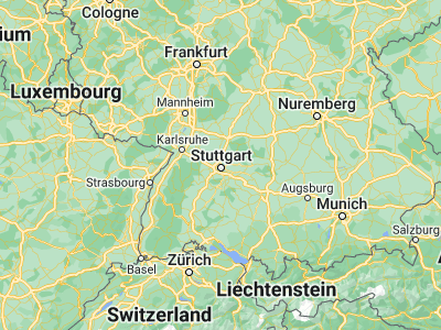 Map showing location of Stuttgart Feuerbach (48.80867, 9.15719)