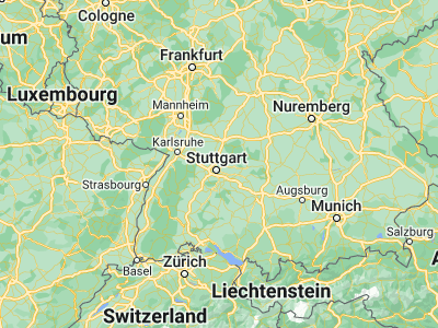 Map showing location of Stuttgart Mühlhausen (48.84232, 9.23028)