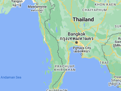 Map showing location of Suan Phueng (13.5429, 99.33961)
