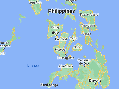 Map showing location of Suay (10.0533, 122.8423)